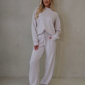 Women's Cream Loungewear Set